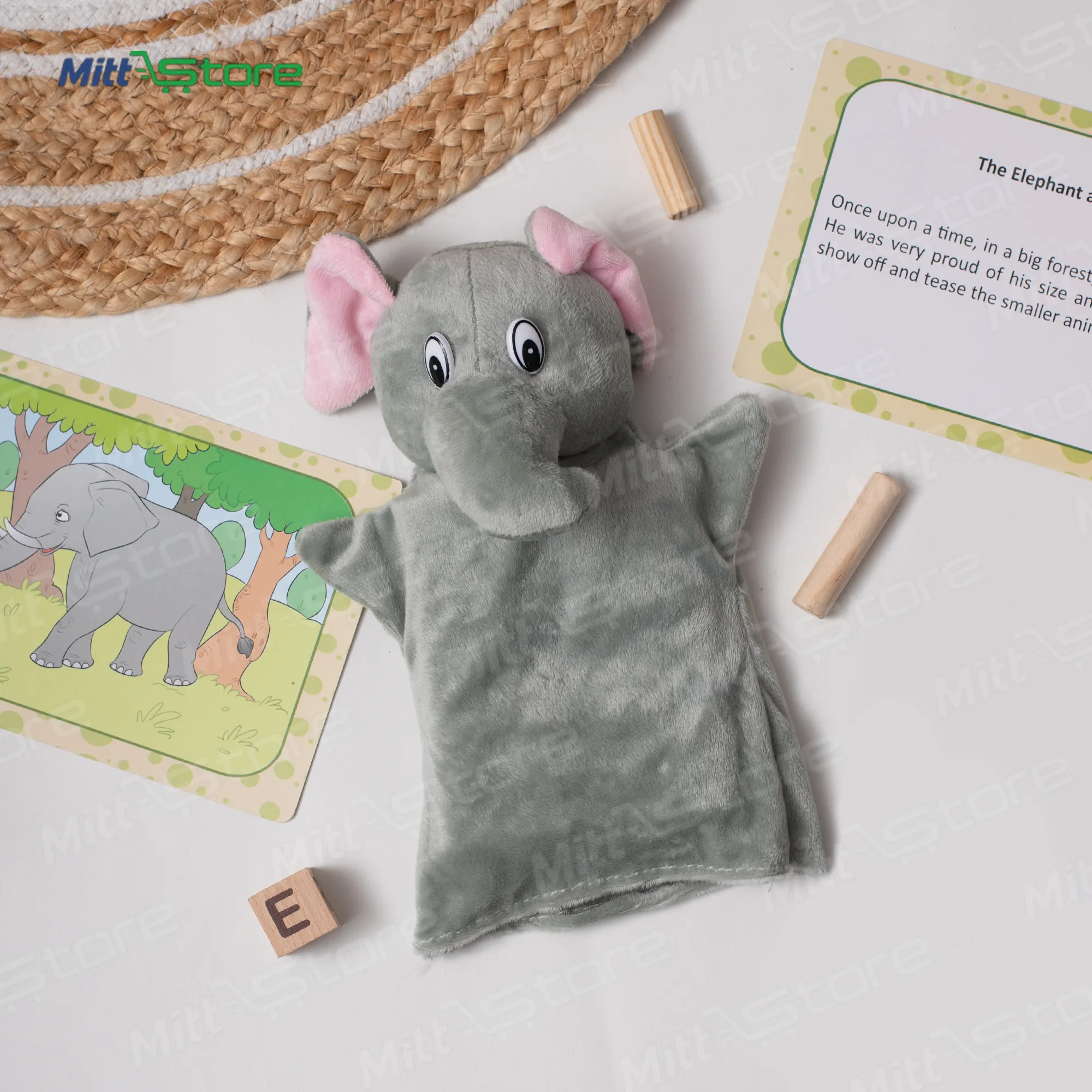 Elephant Hand Puppets – Fun & Educational Storytelling Toy for Kids