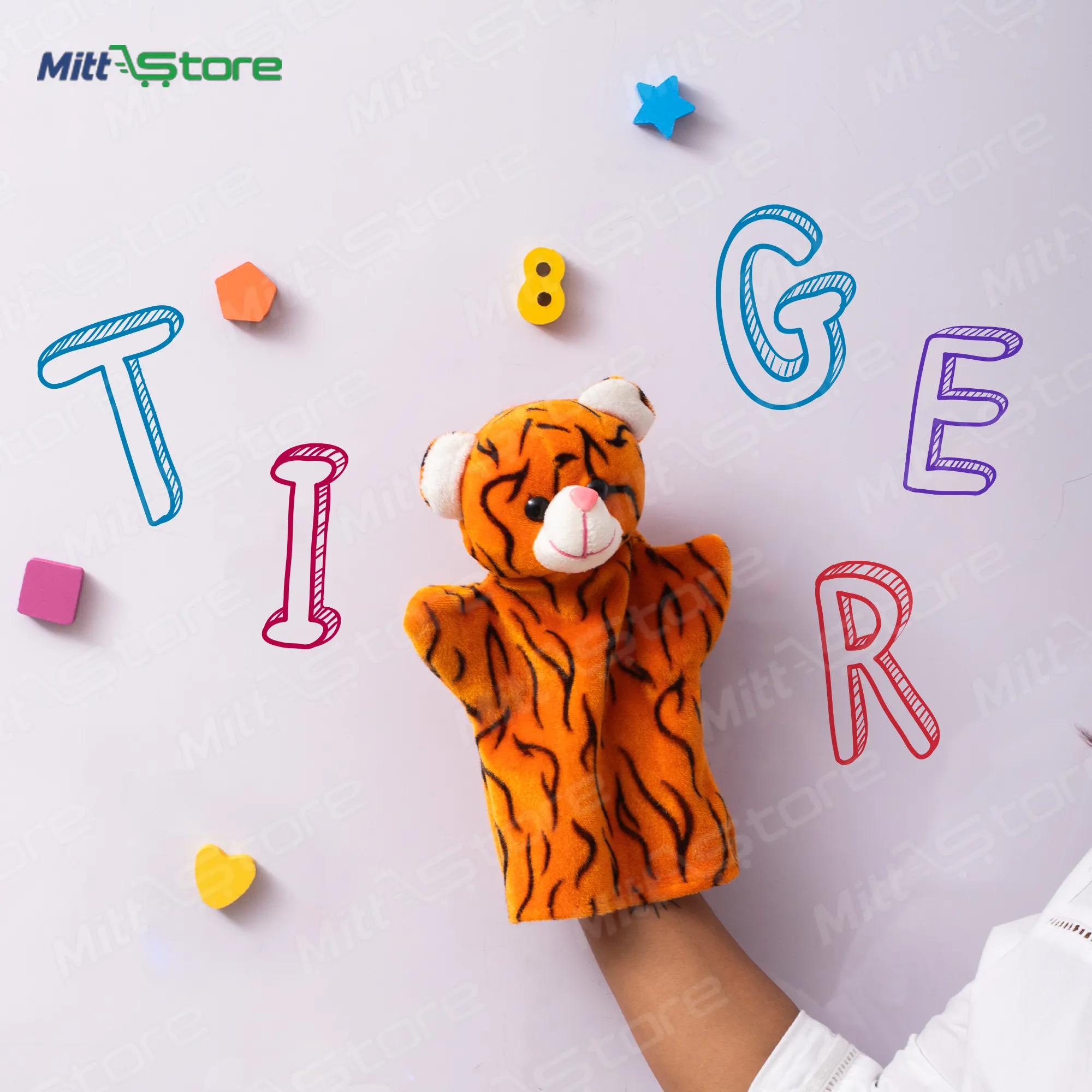 Tiger Hand Puppets – Fun & Educational Storytelling Toy for Kids