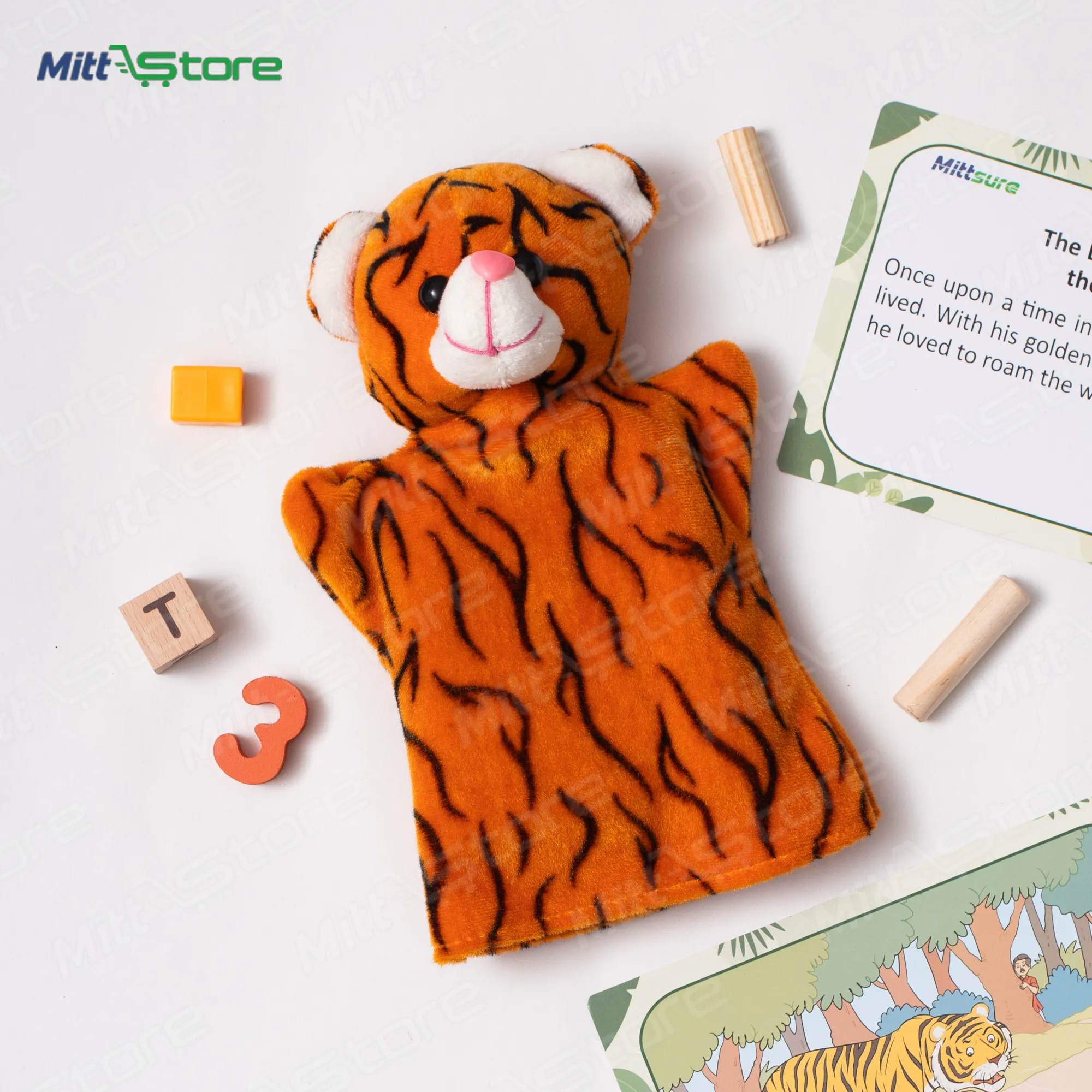 Tiger Hand Puppets – Fun & Educational Storytelling Toy for Kids