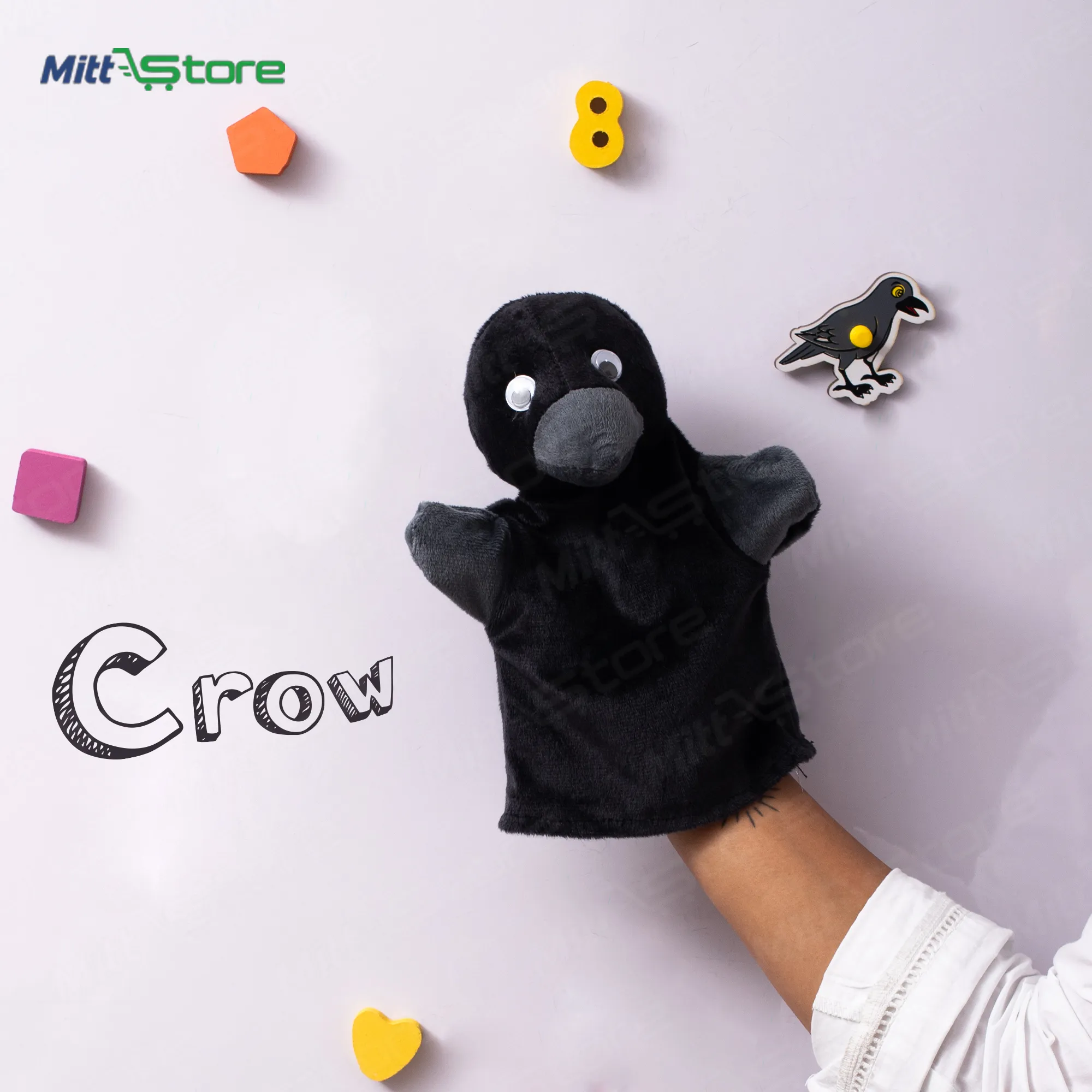 Crow Hand Puppets – Fun & Educational Storytelling Toy for Kids