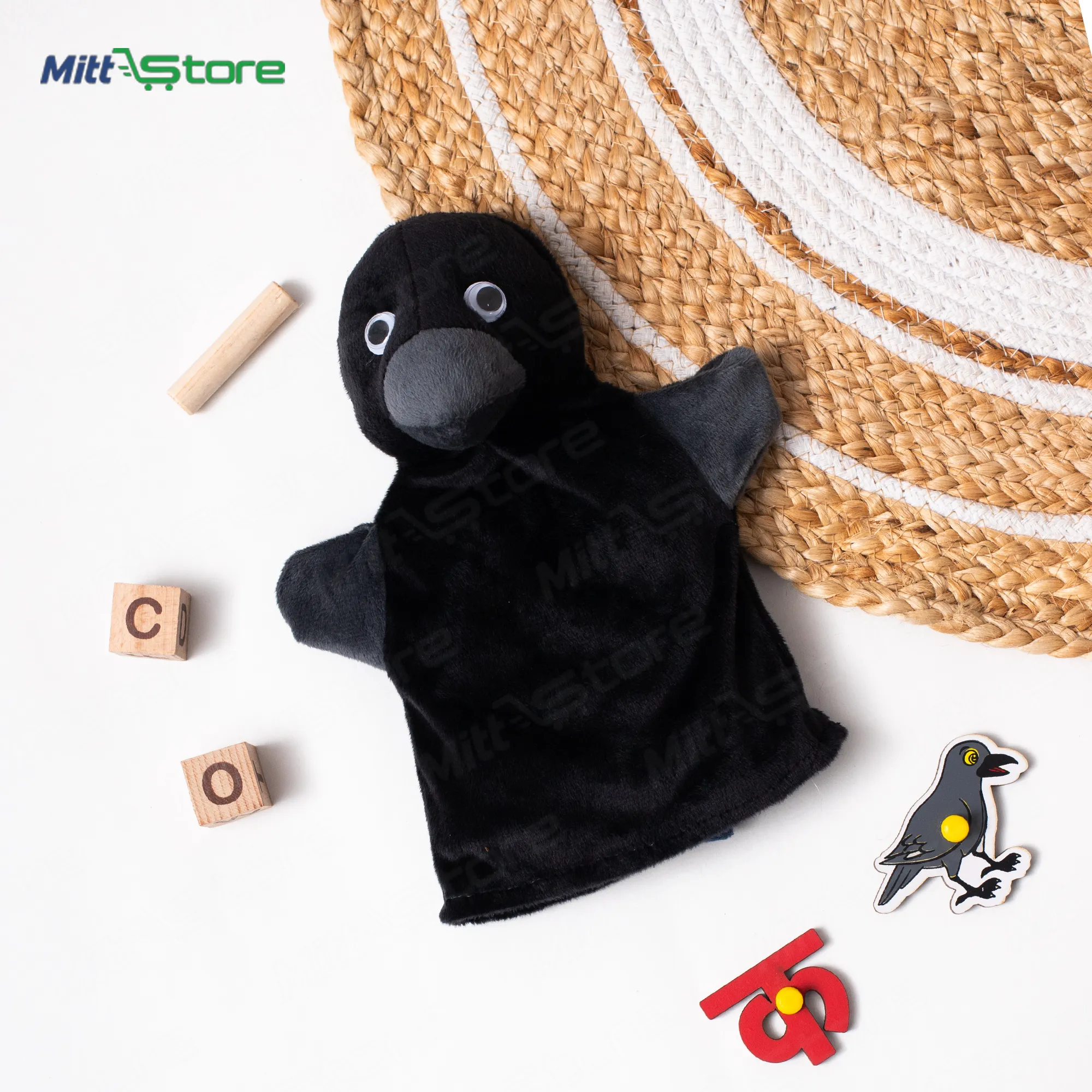Crow Hand Puppets – Fun & Educational Storytelling Toy for Kids