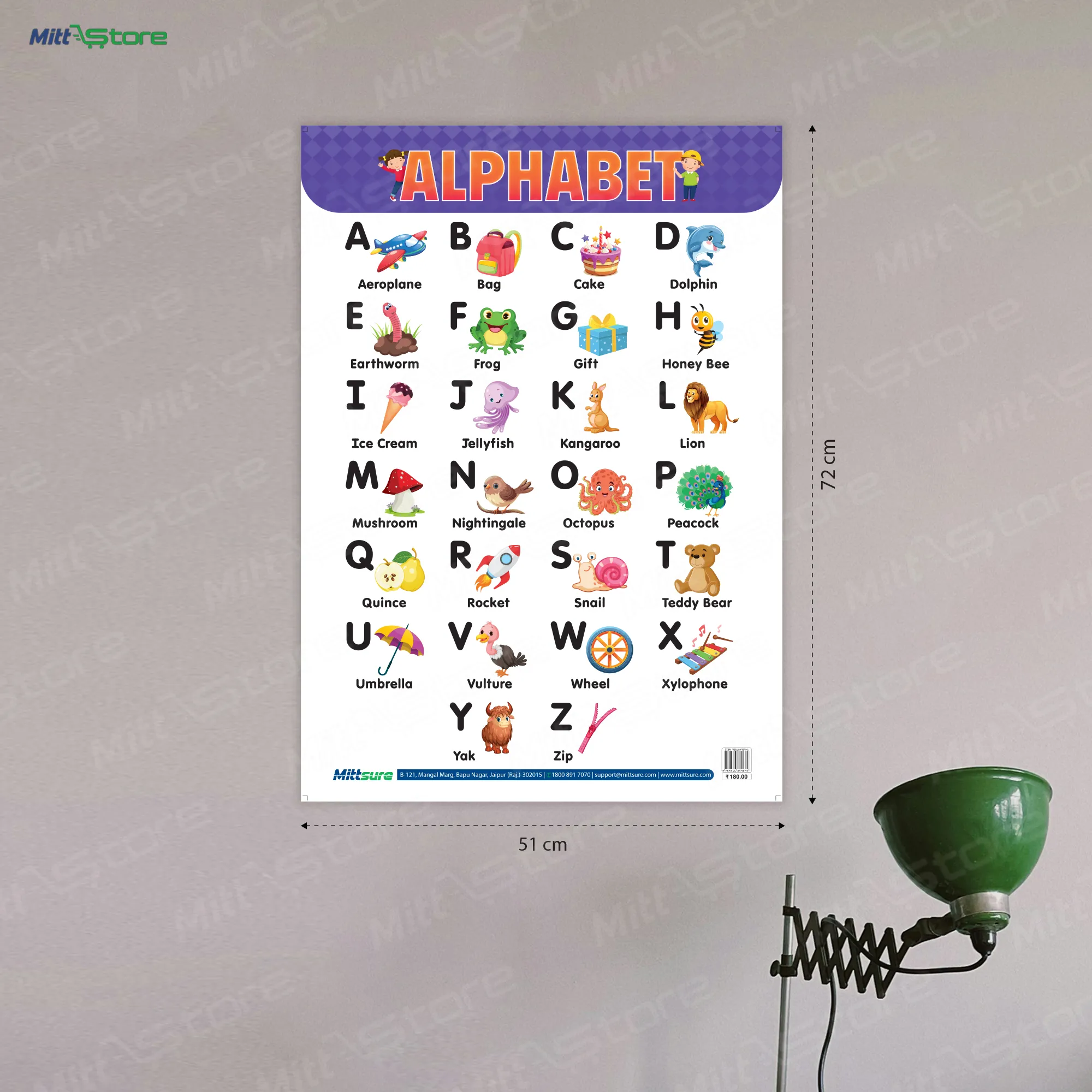 Alphabet & Vegetables Chart – A Fun & Engaging Learning Tool for Kids!