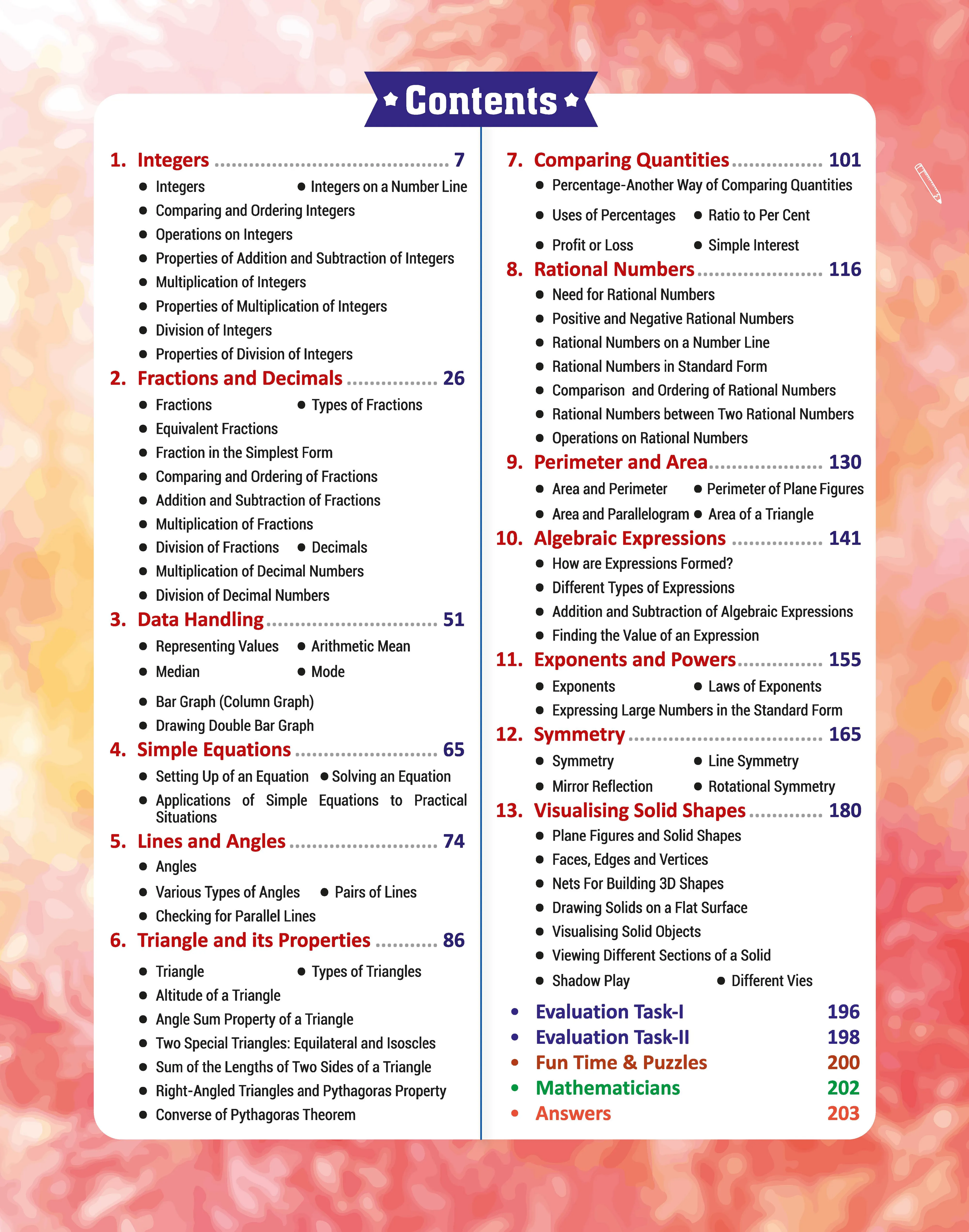Mittsure ThinkTrail Number Chronicles  for class-7 | Subject-Mathematics