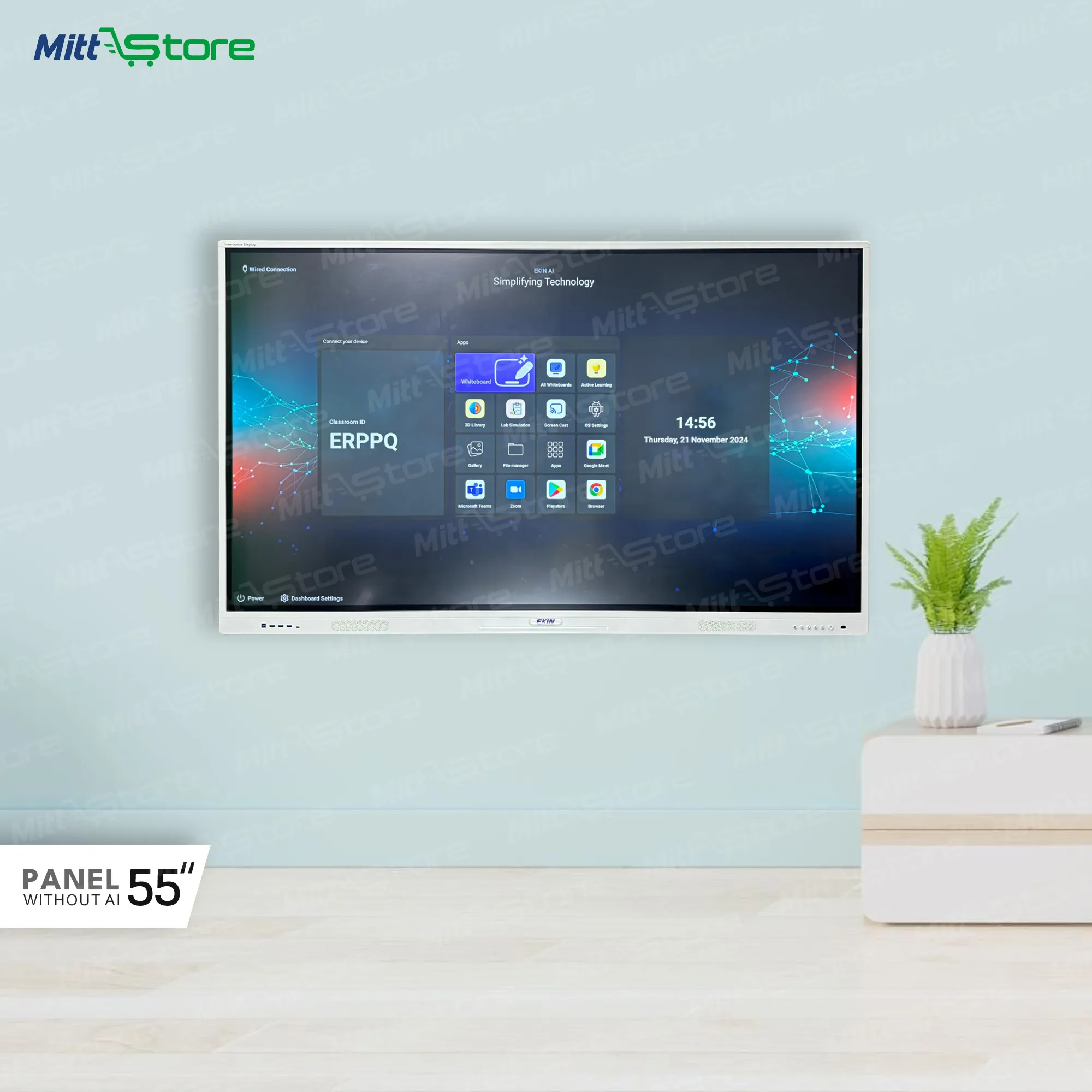 55-Inch Interactive Touch Panel – 4K UHD, Dual Pen Support, No AI Integration