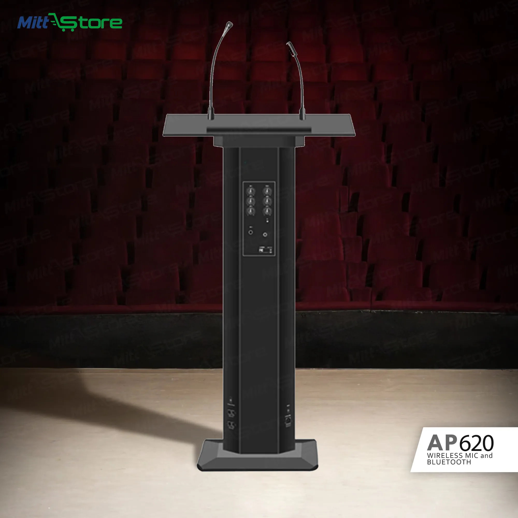 Audio Podium AP 620 – Professional Sound Podium with 120W Amplifier, Wireless Mic & Bluetooth