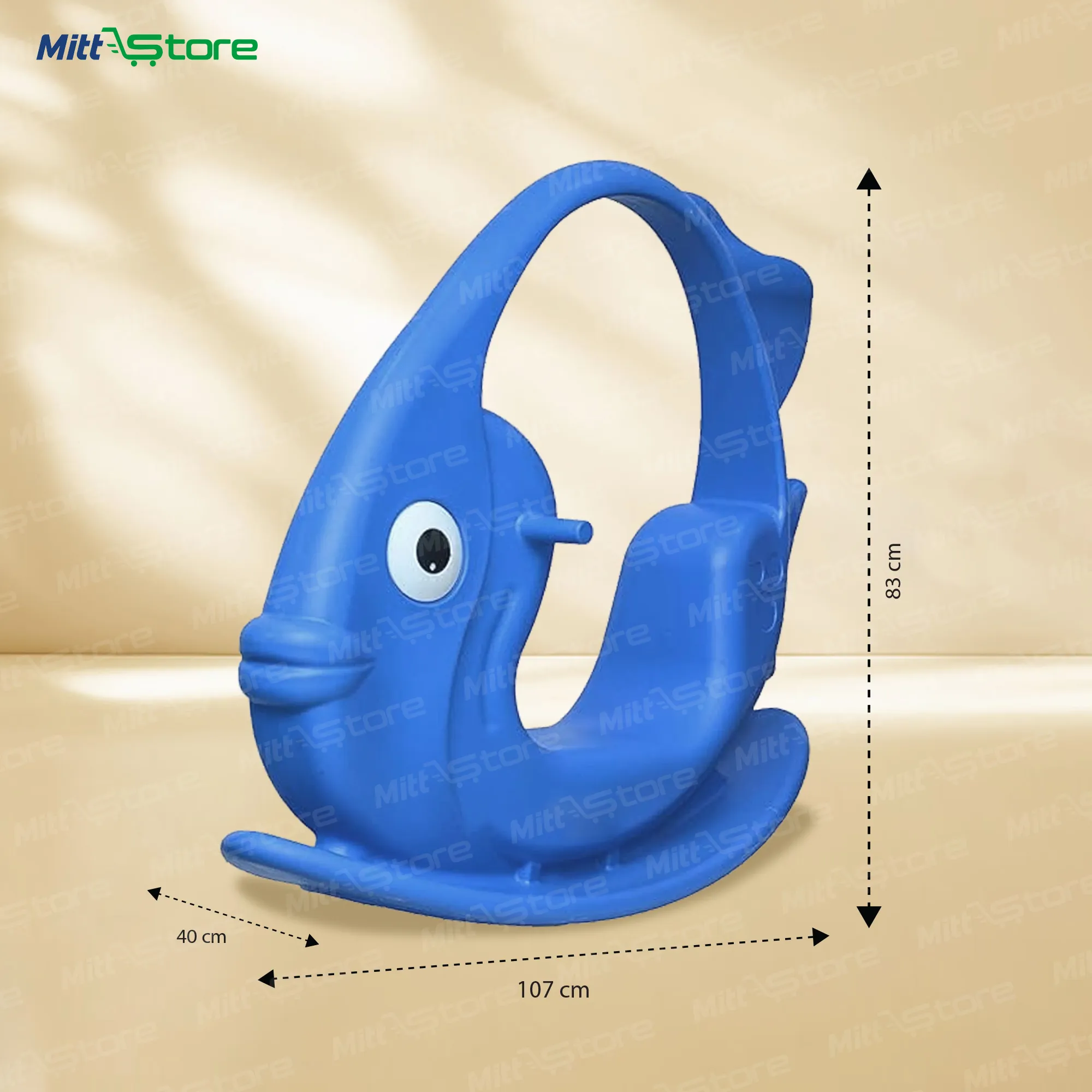 Nemo Fish Rocker – Sturdy Ride-On Rocker Toy for Toddlers (Non-Toxic Plastic, Indoor/Outdoor Use)