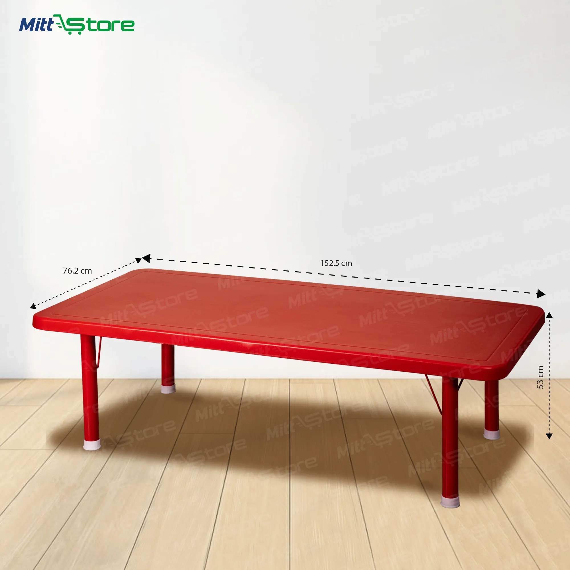 Huge Red Rectangle Table – Spacious and Durable Kids Activity Table