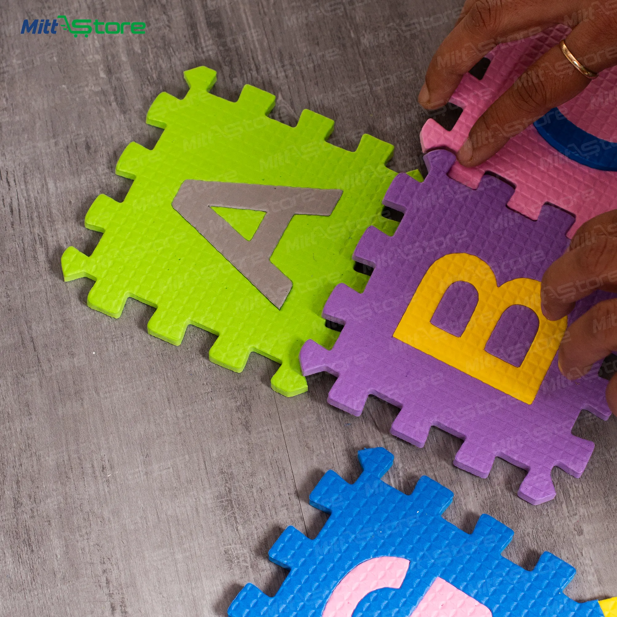 ABCD Big EVA Mat – Colorful Alphabet Floor Mat for Kids