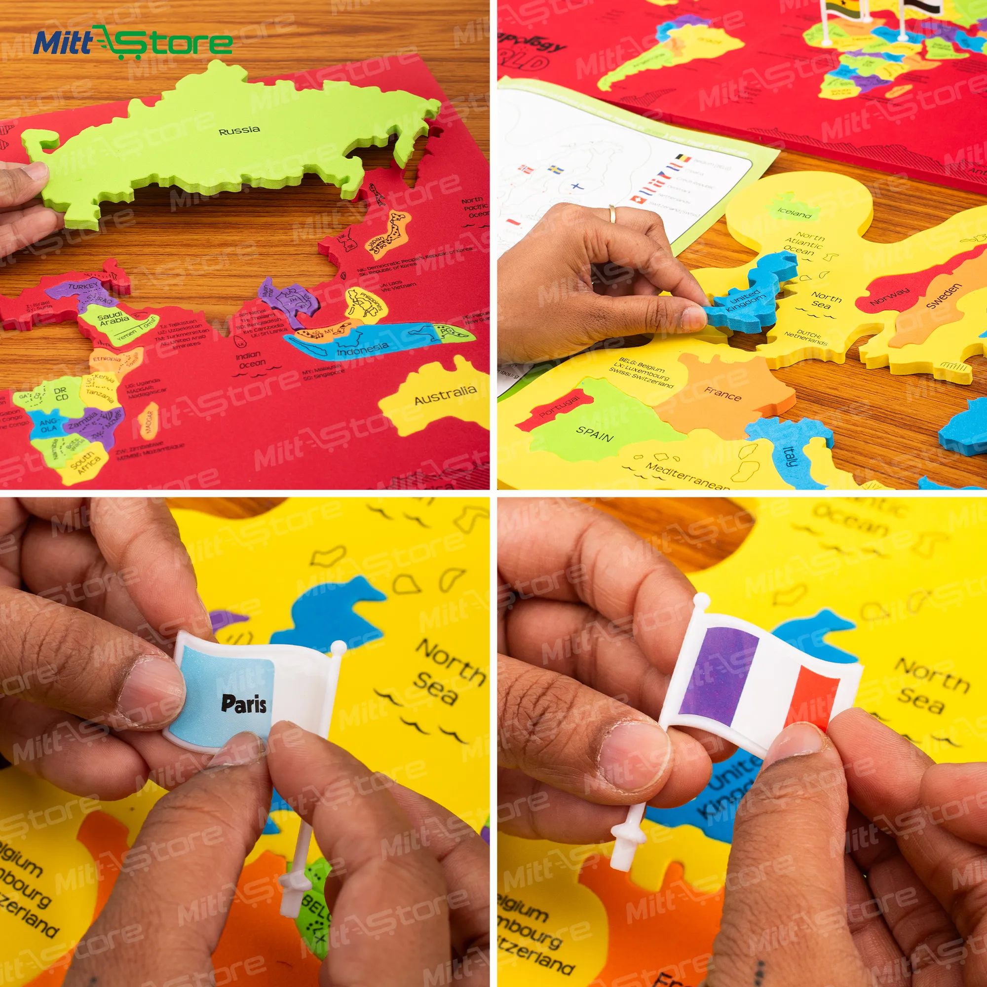 Mapology - World With Flags and Capitals