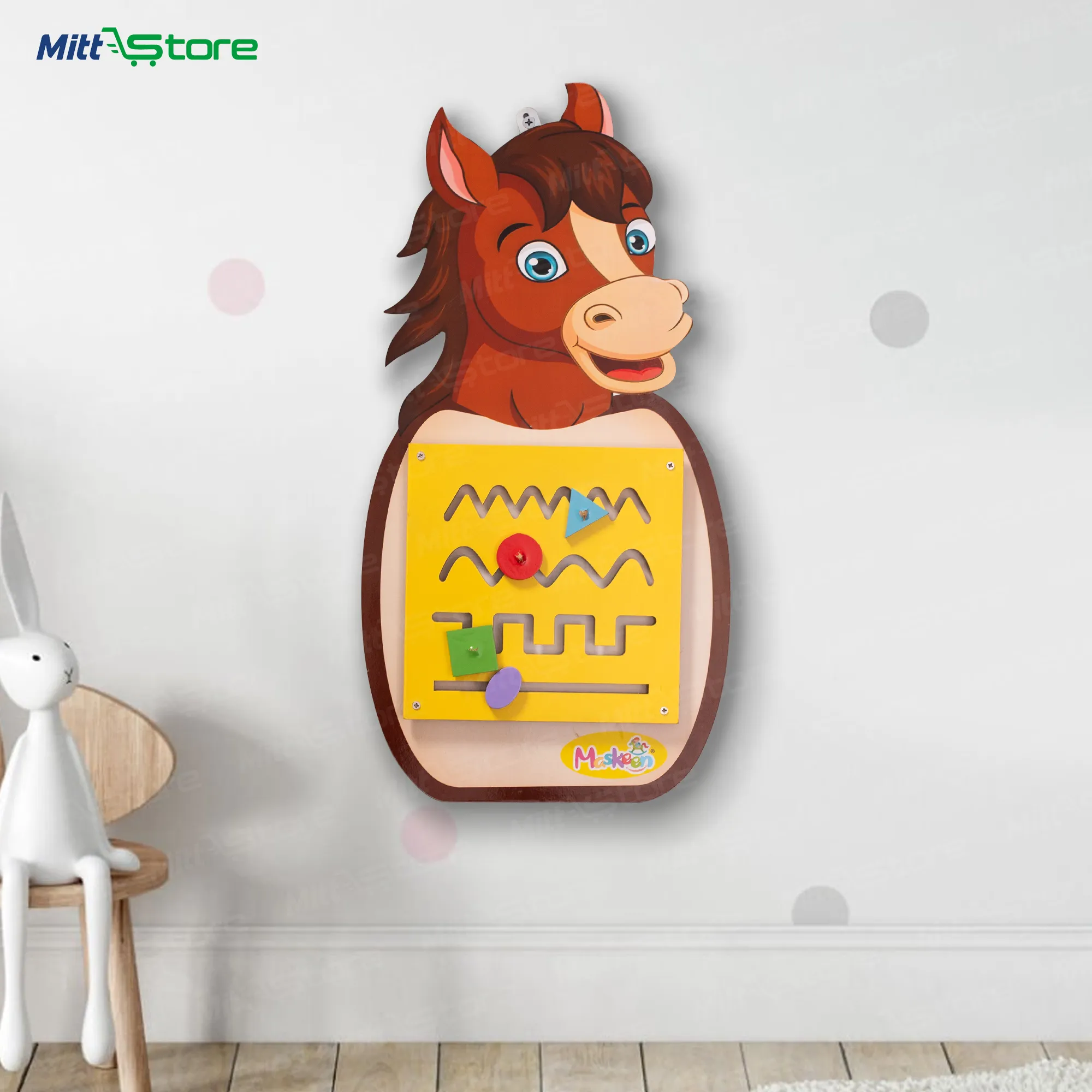 Horse Busy Board – Fun & Educational Activity Board for Kids