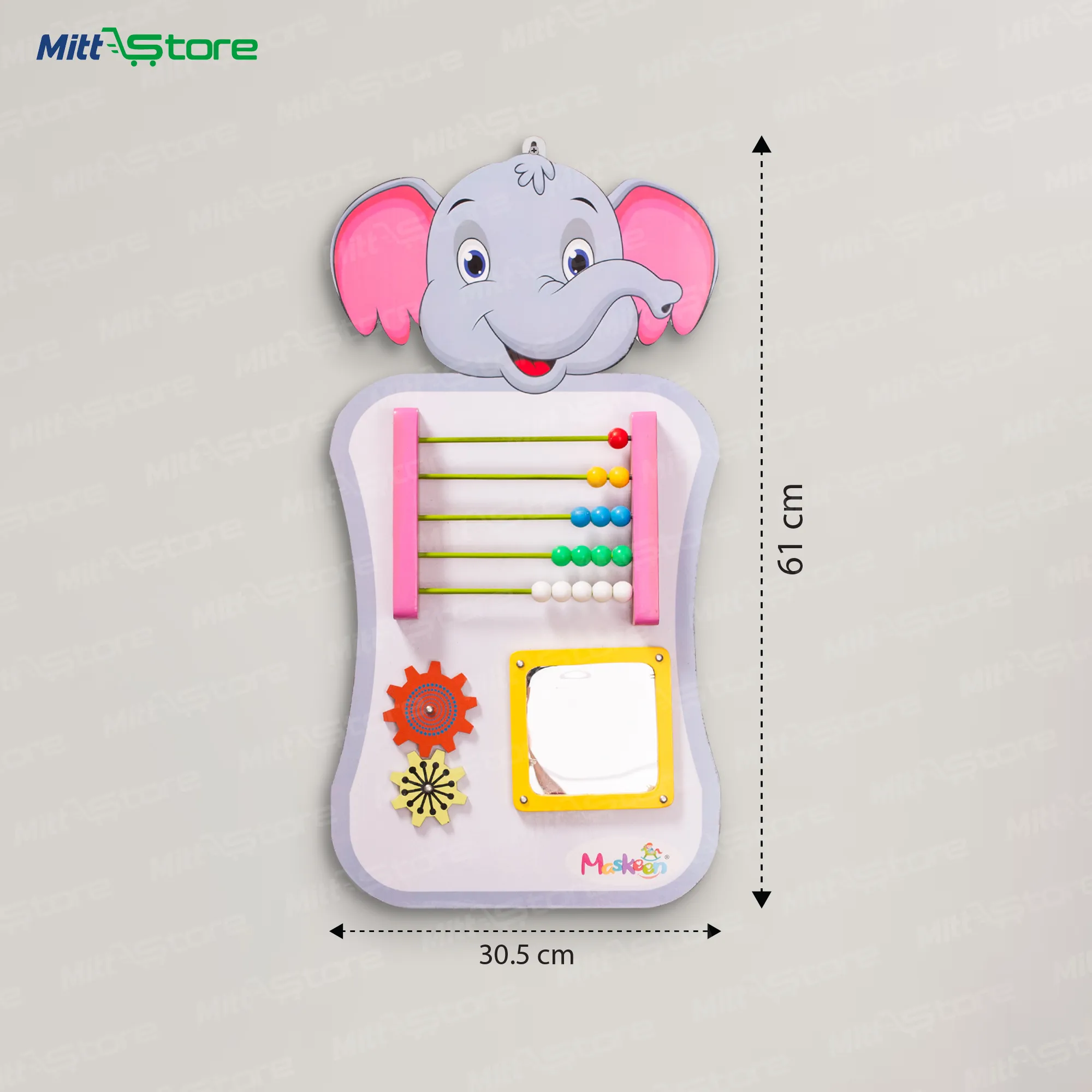 Elephant Busy Board – Interactive & Educational Activity Board for Kids 