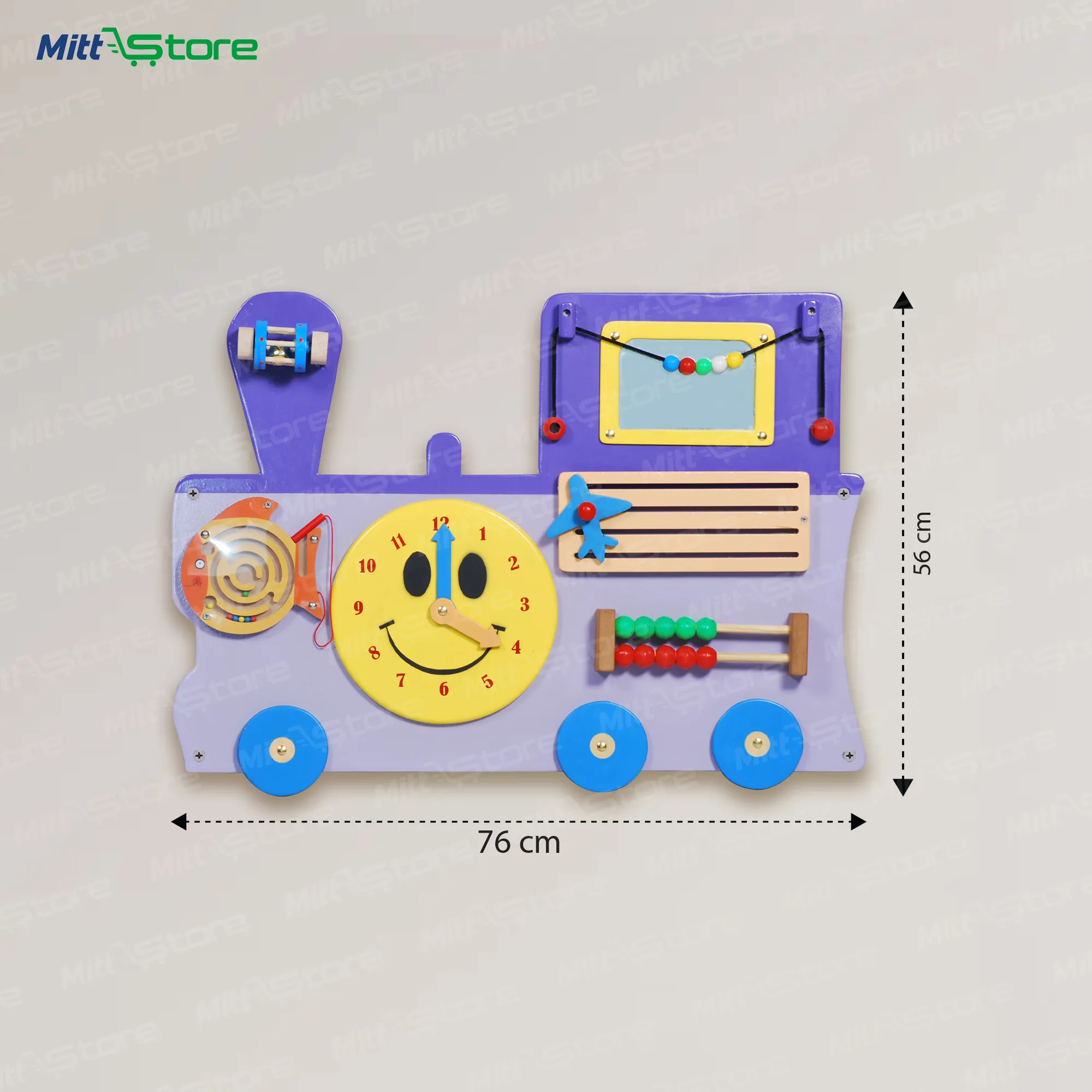 Train Busy Board – Engaging Activity Board for Kids’ Motor Skill Development