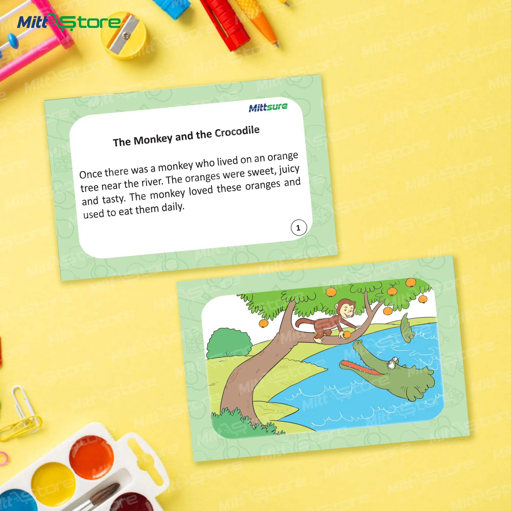 Story Flashcards – 4 English Stories in 23 Cards for Imaginative Learning