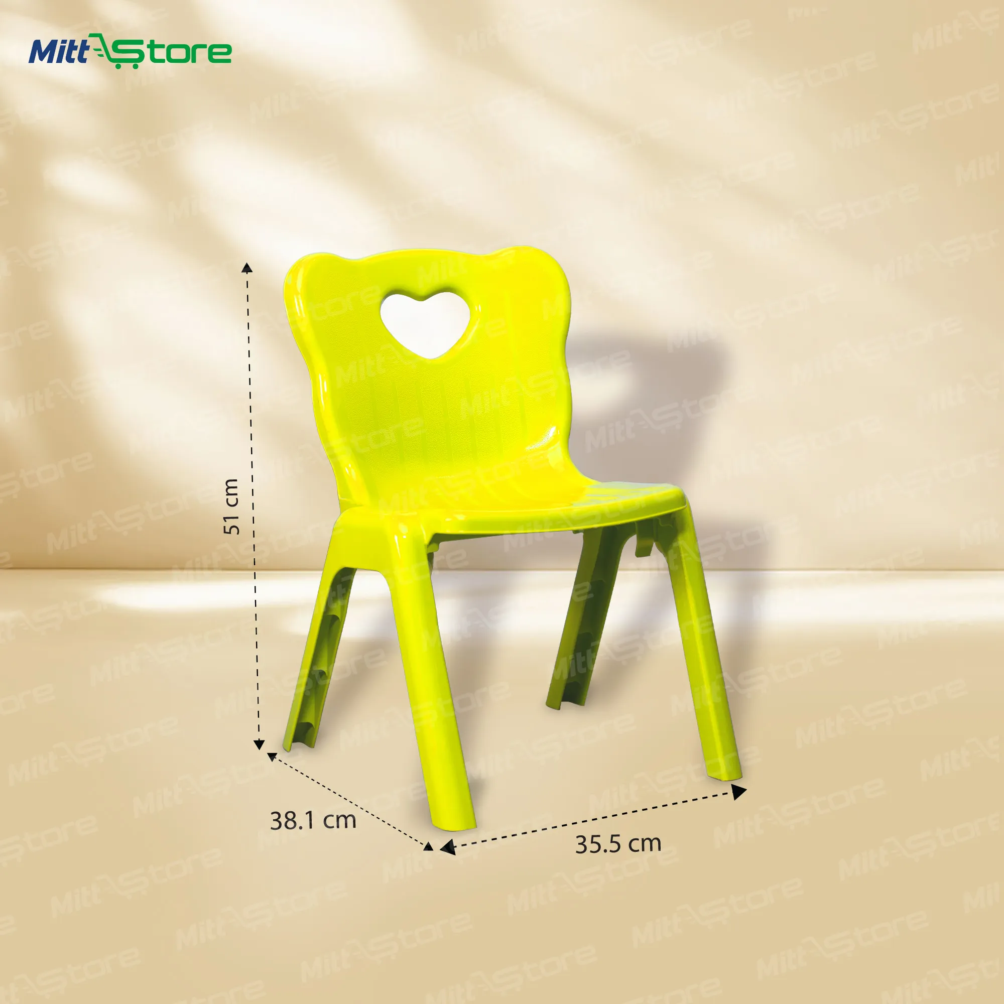 Yellow Heart Chair – Cute and Comfortable Seating for Kids