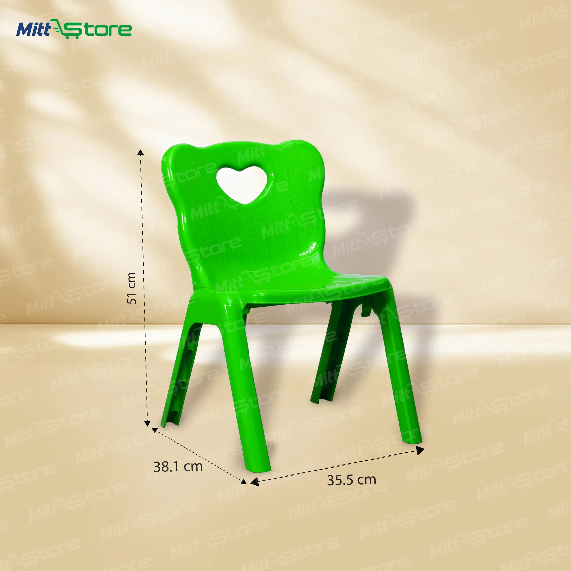Green Heart Chair – Cute and Comfortable Seating for Kids